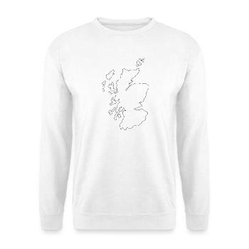 Carte de l’Écosse - Sweat-shirt Unisexe - blanc - Devant