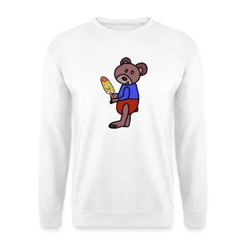 Bär Teddy  Eiskrem  Eis Kind - Unisex Sweatshirt - white - Front