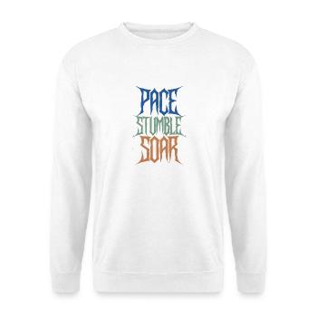 Pace Stumble Soar Style Heavy Metal - Unisex Pullover - Weiß - Vorne - Alina (178cm) & Michal (187cm)