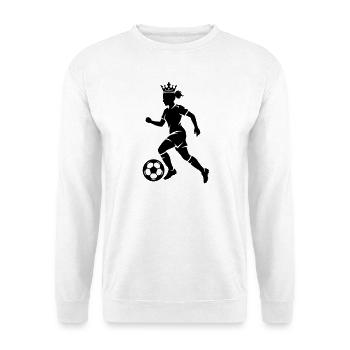 Fussballerin Fussball Silhouette - Unisex Pullover - Weiß - Vorne