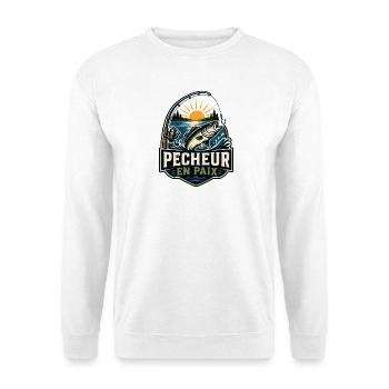 Pêcheur En Paix Cadeau Humour - Sweat-shirt Unisexe - blanc - Devant