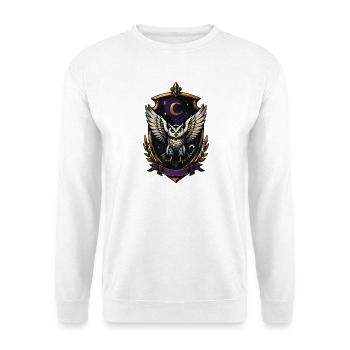 Moonlit Night Owl Crest - Unisex Sweatshirt - white - Front