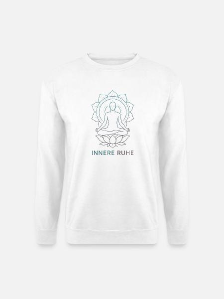 Innere Ruhe Lotus Meditation - Unisex Pullover - Weiß