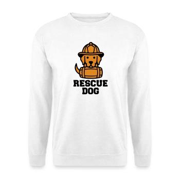 Rescue Dog Rettungshund Icon - Unisex Pullover - Weiß - Vorne