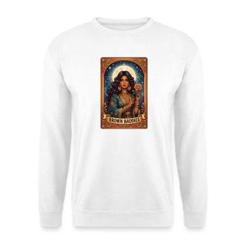 Brown Baddies: Göttin der Nacht und Rose - Unisex Pullover - Weiß - Vorne