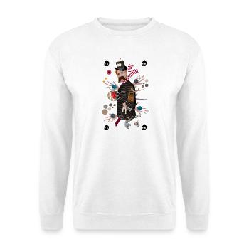 Automaton Masquerade Joker Karte - Unisex Pullover - Weiß - Vorne