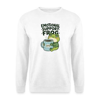 Emotionaler Unterstützungsfrosch - Unisex Pullover - Weiß - Vorne - Alina (178cm) & Michal (187cm)