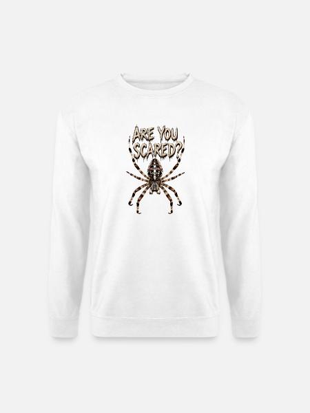 Are You Scared? Kreuzspinne zu Halloween - Unisex Pullover - Weiß