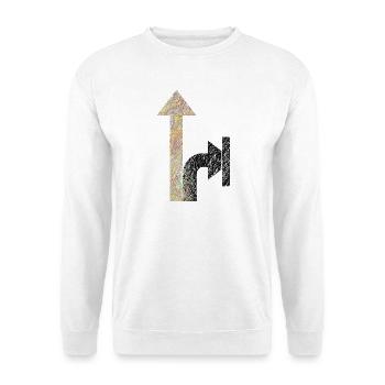 Zeichensetzung - Unisex Pullover - Weiß - Vorne - Alina (178cm) & Michal (187cm)