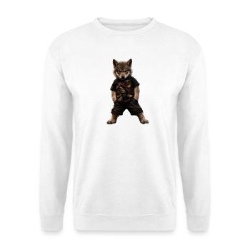 GRNDWLF Junior  - Unisex Pullover - Weiß - Vorne - Alina (178cm) & Michal (187cm)