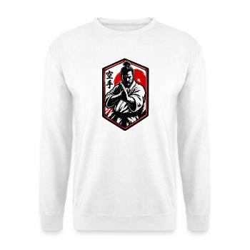 karate-picture - Unisex Pullover - Weiß - Vorne - Alina (178cm) & Michal (187cm)