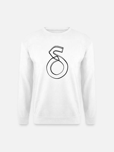Griechischer Buchstabe Delta handgezeichnet - Unisex Pullover - Weiß