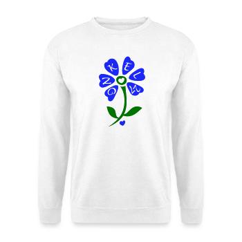 Onkel 2027 - Unisex Pullover - Weiß - Vorne - Alina (178cm) & Michal (187cm)