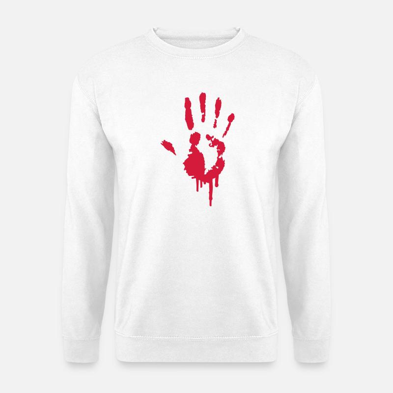 Handabdruck Graffiti - Unisex Pullover - Weiß