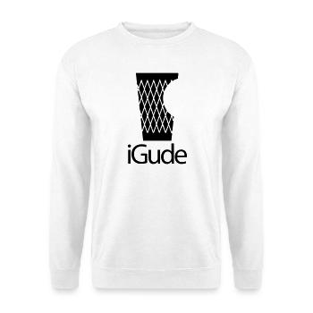 iGude - Geripptes schwarz - Unisex Pullover - Weiß - Vorne