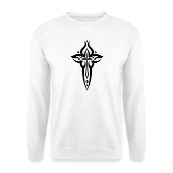 Cross, Crucifix, with pearls. - Unisex Sweatshirt - white - Front