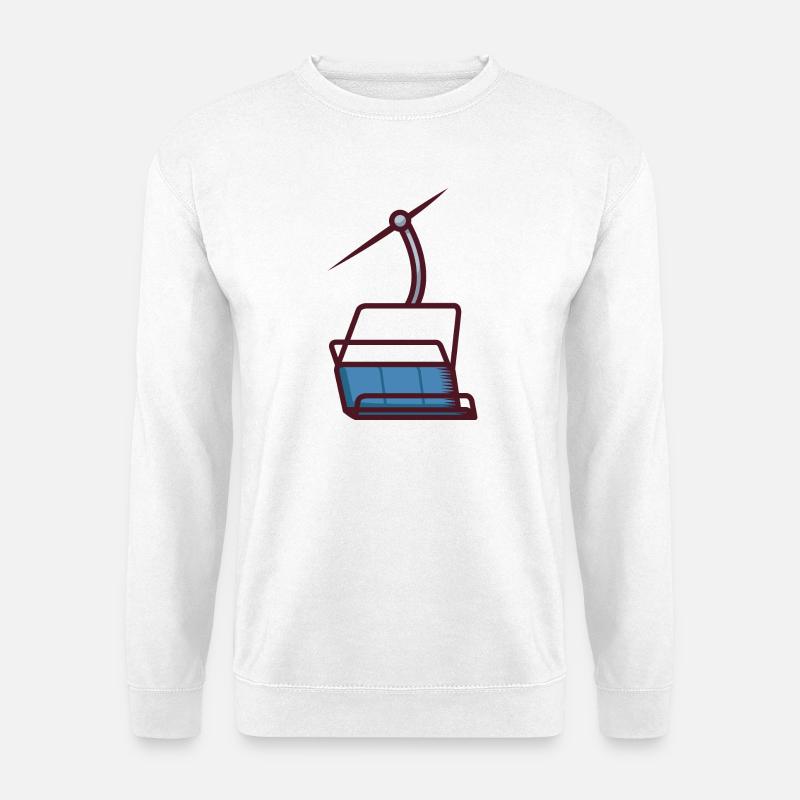 Abstrakte Illustration einer Seilbahn - Unisex Pullover - Weiß