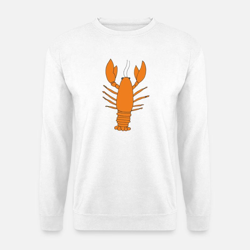 Lobster orange - Unisex Pullover - Weiß