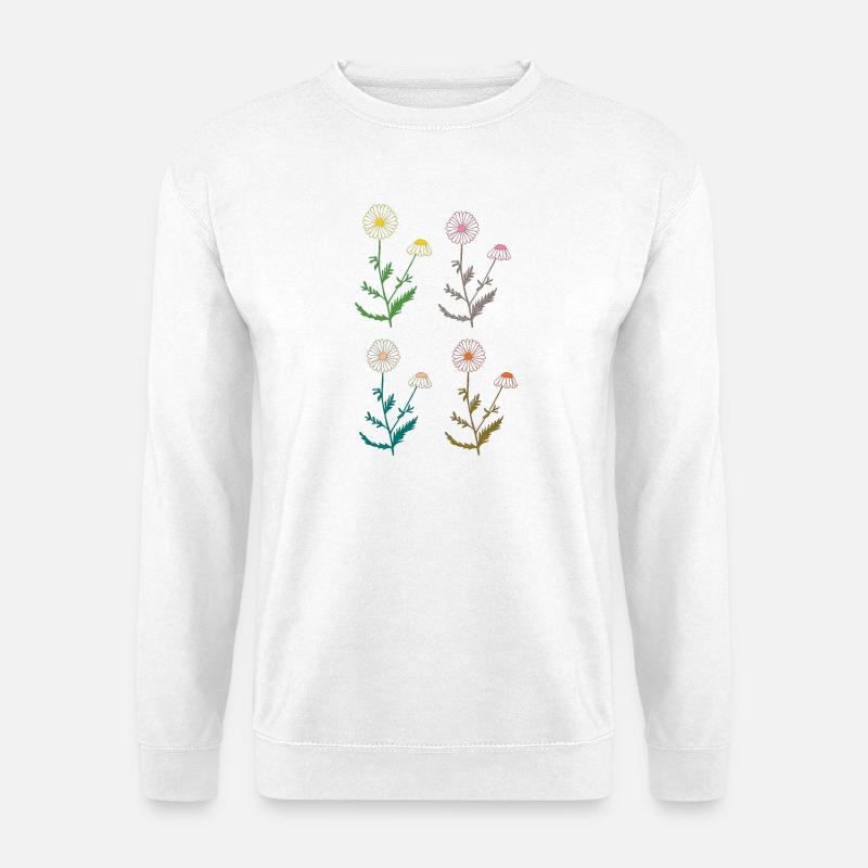 kamille 4farbig - Unisex Pullover - Weiß