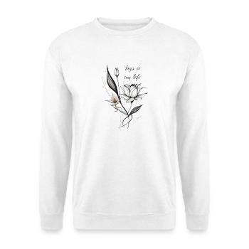 Yoga de la fleur de lotus - Sweat-shirt Unisexe - blanc - Devant