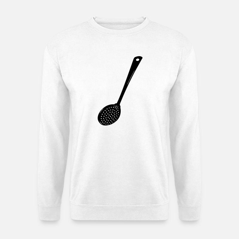 Transparentes Schlitzbild - Unisex Pullover - Weiß