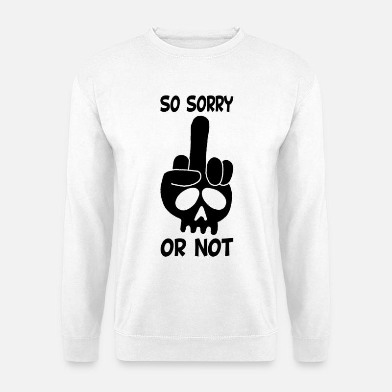Unhöflicher schwarzer Schädel - Unisex Pullover - Weiß