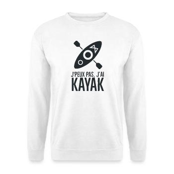 Jai Kayak: humour nautique - Sweat-shirt Unisexe - blanc - Devant