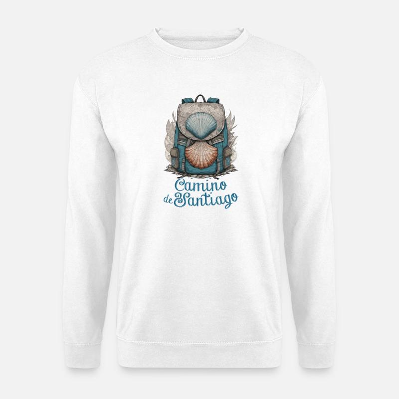 Jakobsweg, Pilger, Jakobsweg - Unisex Pullover - Weiß