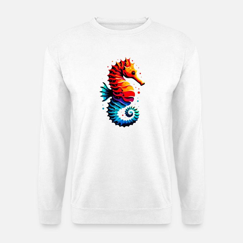Hippocampe - Sweat-shirt Unisexe - blanc
