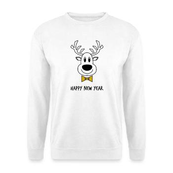 HAPPY NEW YEAR. BONNE ANNEE. MEILLEURS VOEUX - Sweat-shirt Unisexe - blanc - Devant