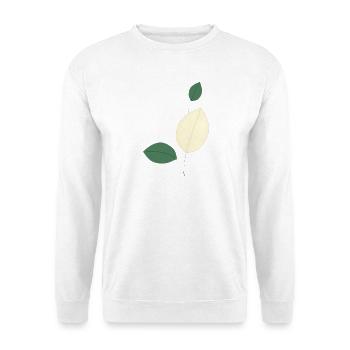 Minimalist leaf study nature - Unisex Sweatshirt - white - Front