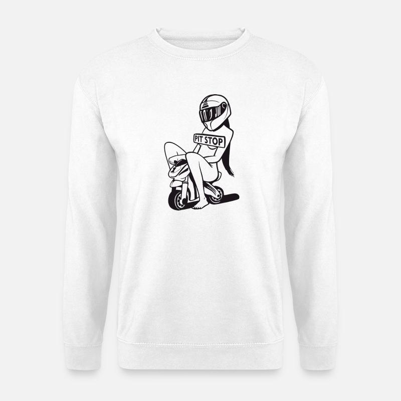 Pit Stop Racer Mädchen - Unisex Pullover - Weiß