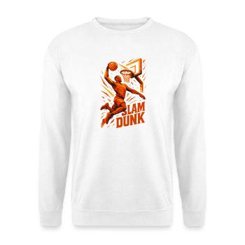 Basketball Slam Dunk Lancer Joueur Dunking Cadeau - Sweat-shirt Unisexe - blanc - Devant