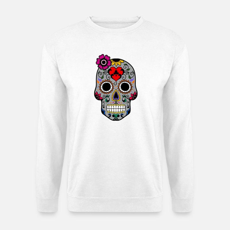 Zuckerschädel Halloween - Unisex Pullover - Weiß