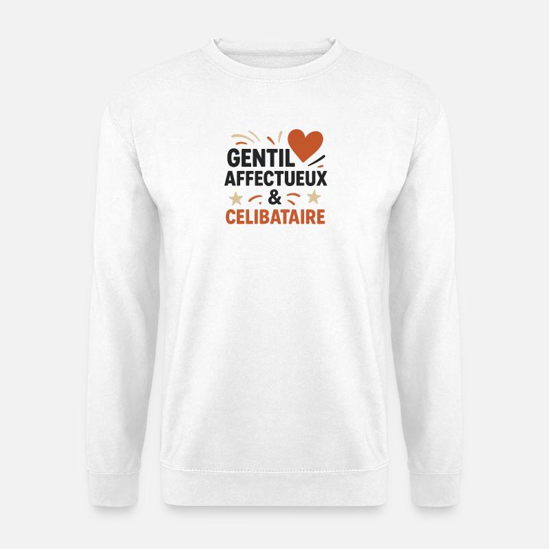 Friendly Message Design for Singles - Unisex Sweatshirt - white