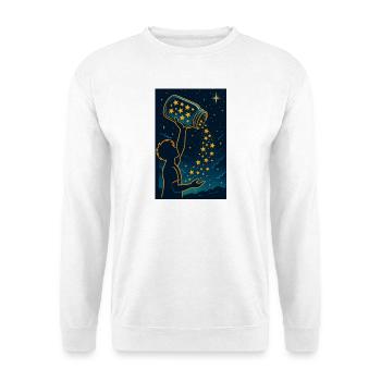 Starry Creativity Night , Motivational Art - Unisex Sweatshirt - white - Front