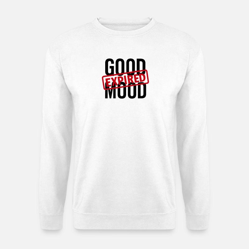 GOOD MOOD EXPIRED - Unisex Pullover - Weiß