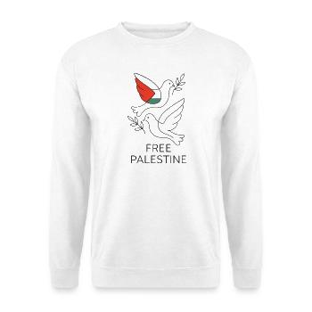 Dove of Peace - Free Palestine - Unisex Sweatshirt - white - Front