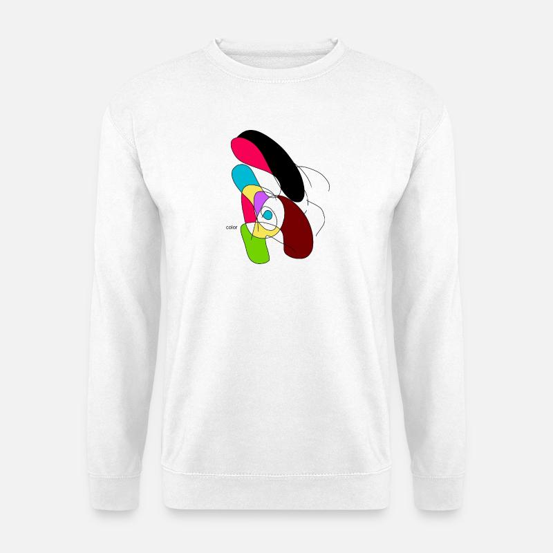 Bunter Abstract Papagei - Unisex Pullover - Weiß