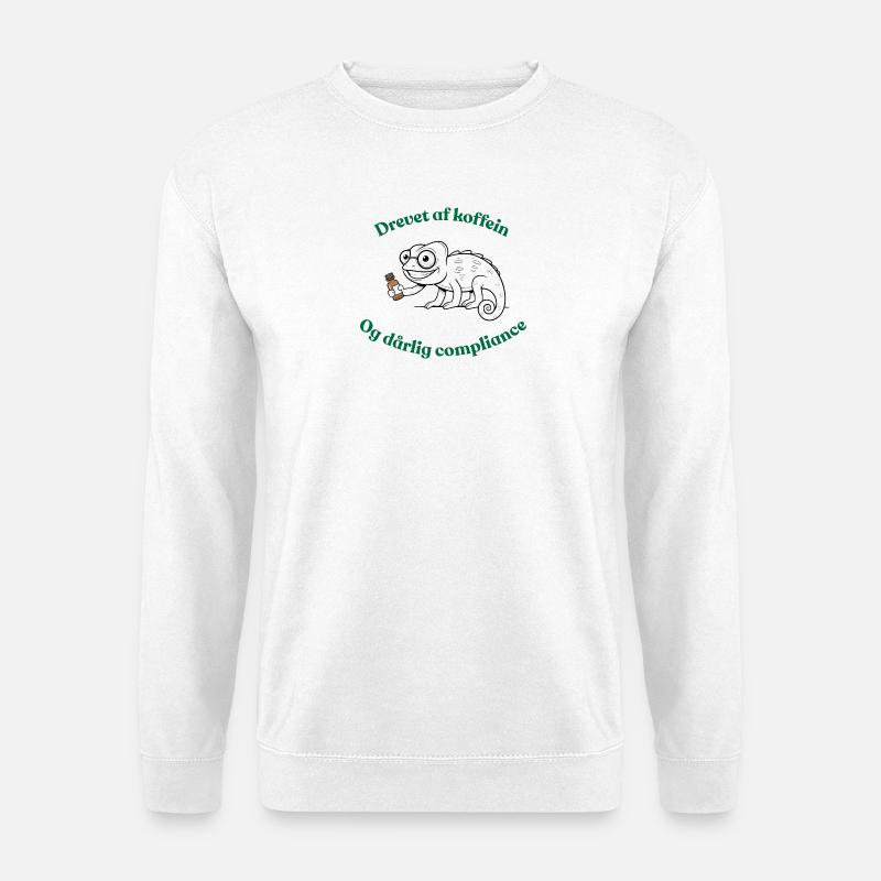 Powered by Caffeine - Fun Design - Unisex Sweatshirt - white