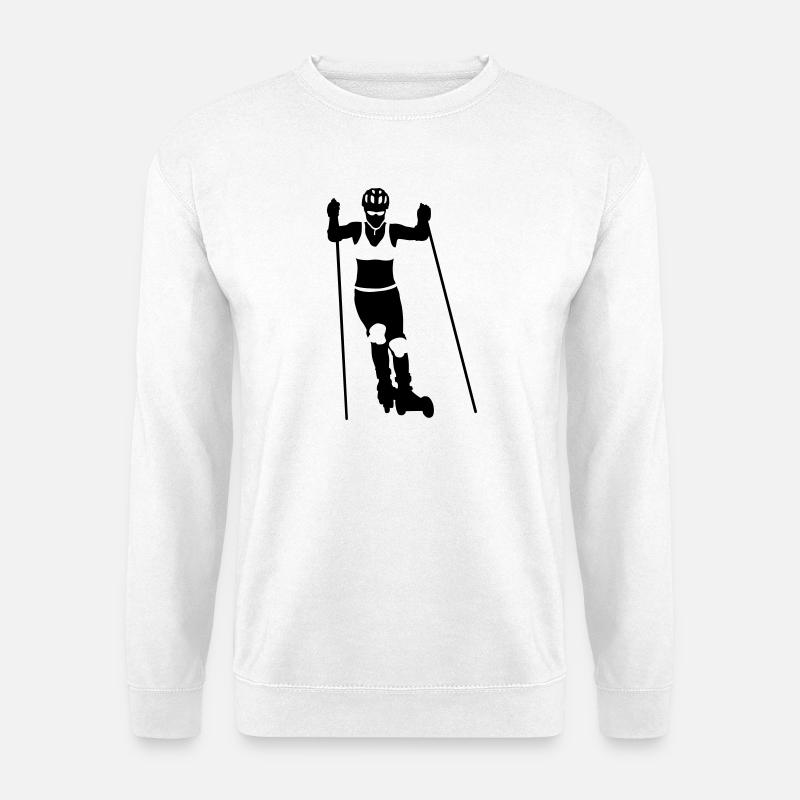 Nordic cross skating - Unisex Pullover - Weiß