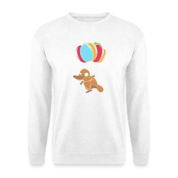 Schnabeltier Schnabeltier Platypus Schnabeltier - Unisex Pullover - Weiß - Vorne - Alina (178cm) & Michal (187cm)
