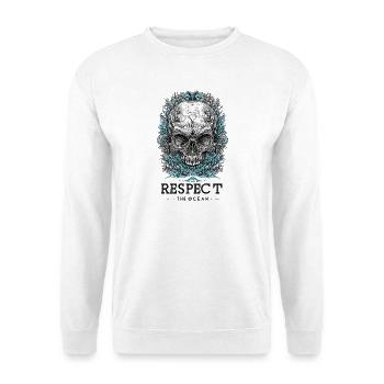 Diver Ocean Skull Dive Respect Skull Sea Pirate - Unisex Sweatshirt - white - Front