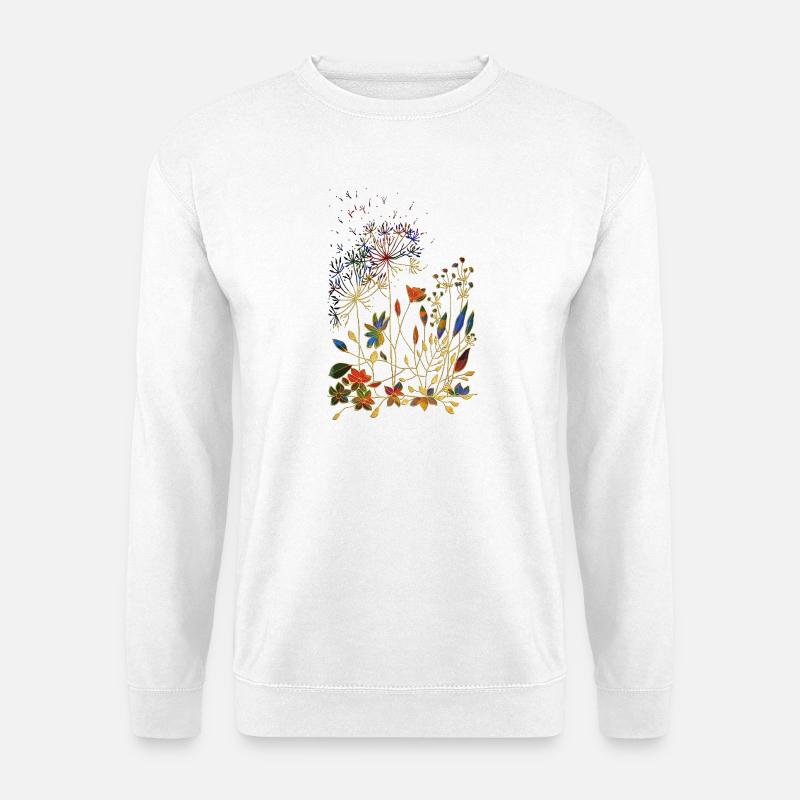 Blumen - Unisex Pullover - Weiß