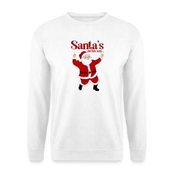 Der Weihnachtsmann tanzt - Unisex Pullover - Weiß - Vorne