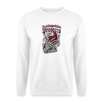 Relationship status Prosecco Funny German Wine Gift - Unisex Sweatshirt - white - Front