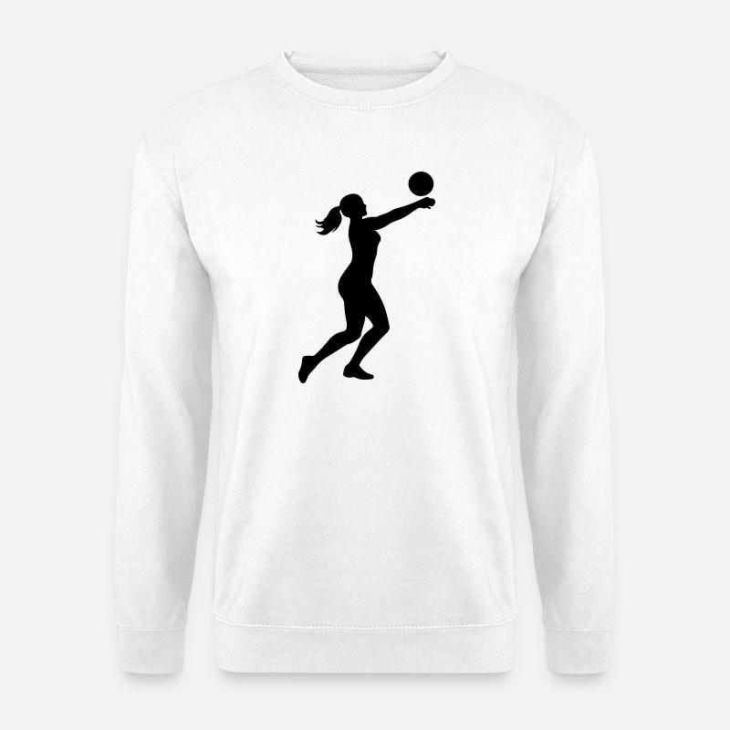 Volleyball Silhouette - Unisex Pullover - Weiß