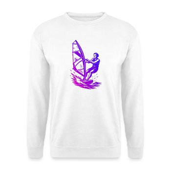 Cleanes Windsurfing Artwork für Windsurf - Unisex Pullover - Weiß - Vorne