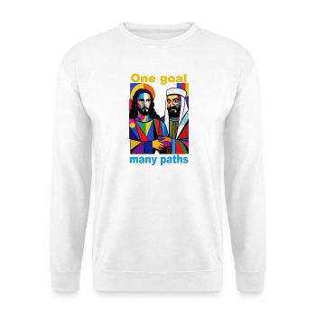 One Goal Many Paths Pop Art Duo - Unisex Pullover - Weiß - Vorne
