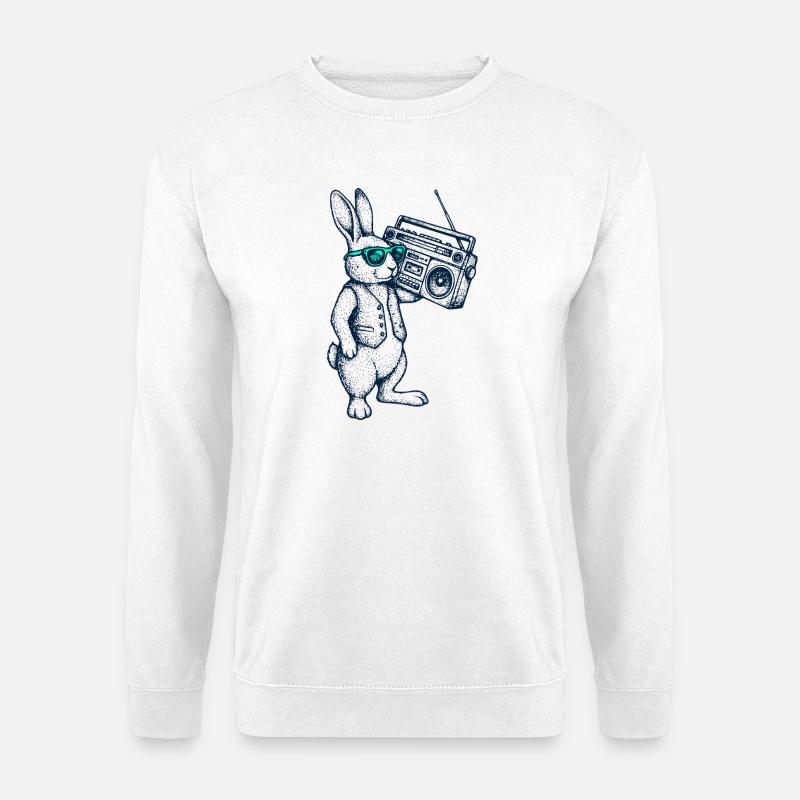 Boombox Osterhäschen - Unisex Pullover - Weiß